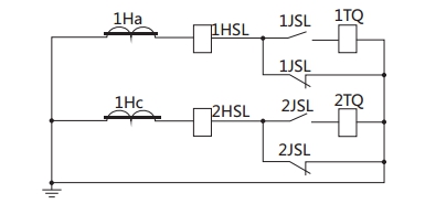 JSL-23繼電器構成的去分流操作機構的保護原理圖 JSL-23繼電器構成的去分流操作機構的保護原理圖