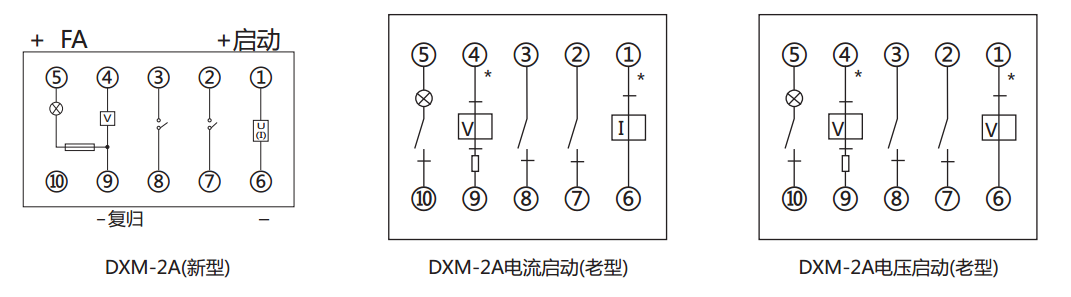 DXM-2A信號(hào)繼電器內(nèi)部接線及外引接線圖 DXM-2A信號(hào)繼電器內(nèi)部接線及外引接線圖