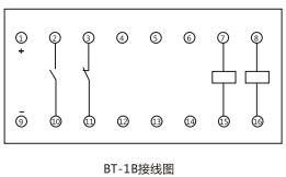 BT-1B/90同步檢查繼電器內部接線及外引接線圖 BT-1B/90同步檢查繼電器內部接線及外引接線圖
