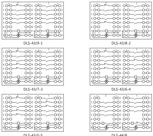 DLS-42/7-3雙位置繼電器內部連接線圖片2 DLS-42/7-3雙位置繼電器內部連接線圖片2