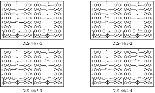 DLS-42/7-3雙位置繼電器內部連接線圖片3 DLS-42/7-3雙位置繼電器內部連接線圖片3