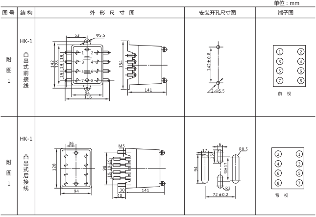 DT-13/120同步檢查繼電器尺寸圖 DT-13/120同步檢查繼電器尺寸圖