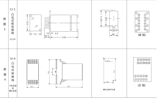 SJ-11A/23集成電路時(shí)間繼電器外形尺寸及開孔尺寸圖片三 SJ-11A/23集成電路時(shí)間繼電器外形尺寸及開孔尺寸圖片三